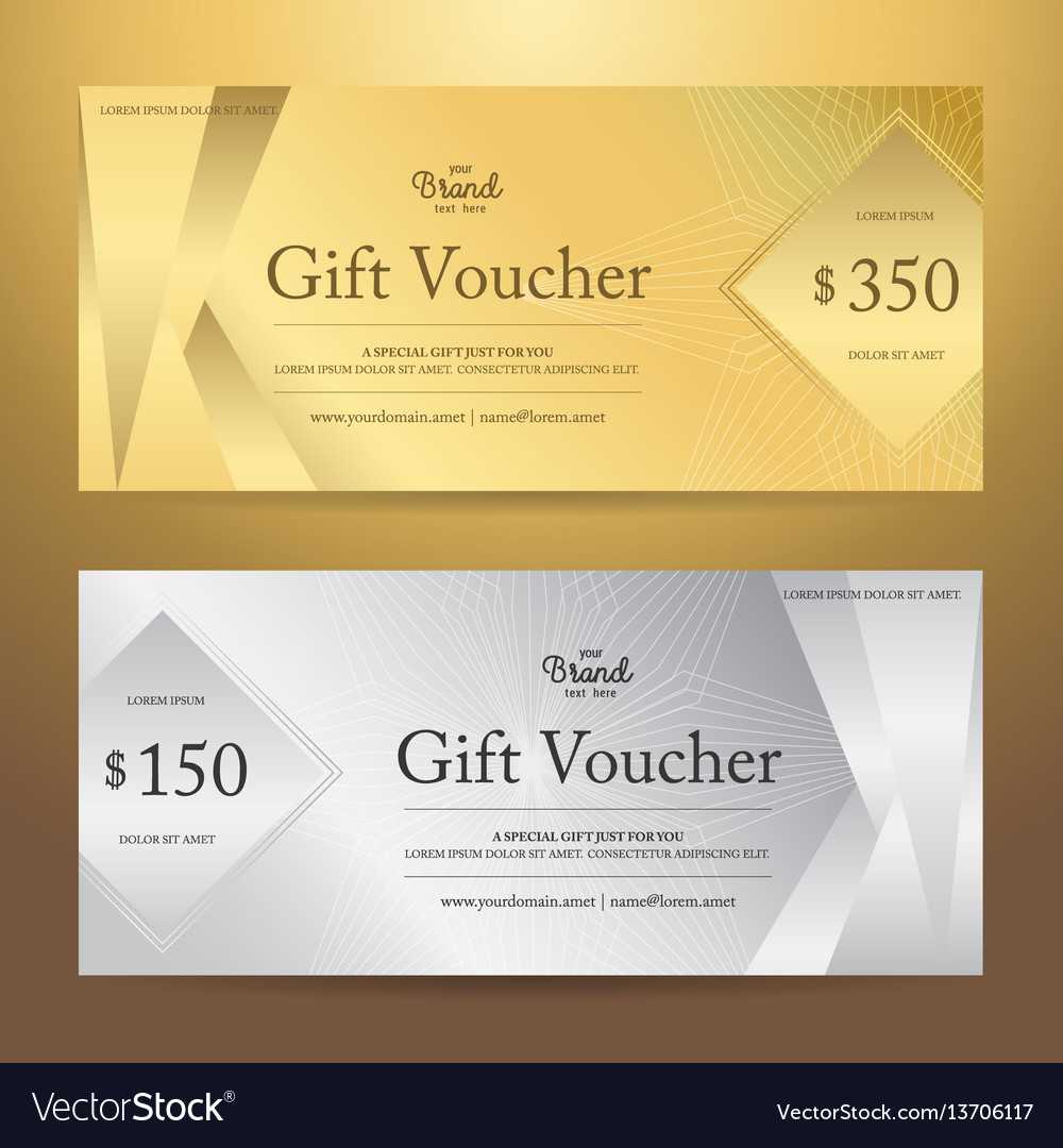 Elegant Gift Voucher Or Gift Card Template Vector Image Regarding Elegant Gift Certificate Template