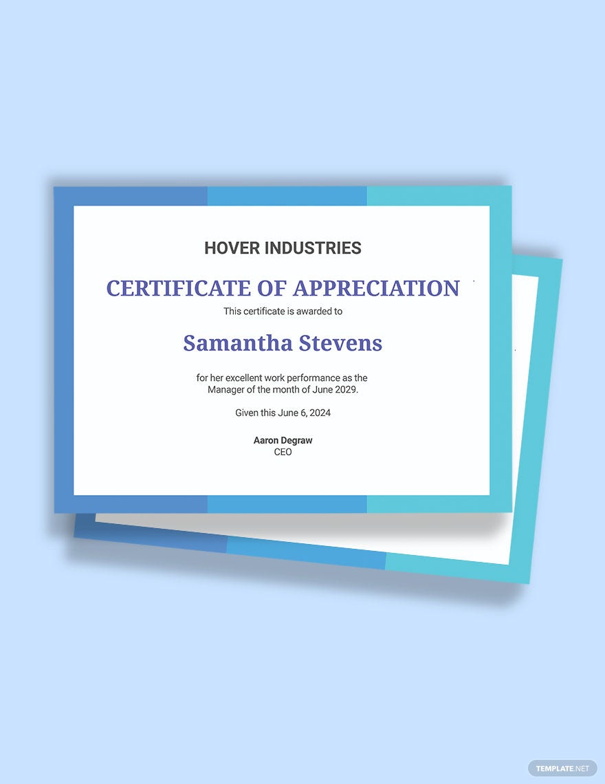 Employee of the Month Certificate for Small Managers Template  With Manager Of The Month Certificate Template