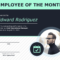 Employee Of The Month Certificate Of Recognition Template With Regard To Employee Of The Month Certificate Template With Picture