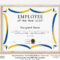 Employee Of The Year Month Editable Printable Certificate – Etsy