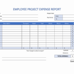 Employee Project Expense Report Template in Excel