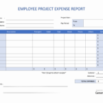 Employee Project Expense Report Template In Word Intended For Daily Expense Report Template