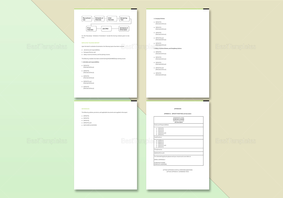 Employee Training Report Template in Word, Google Docs, Apple Pages
