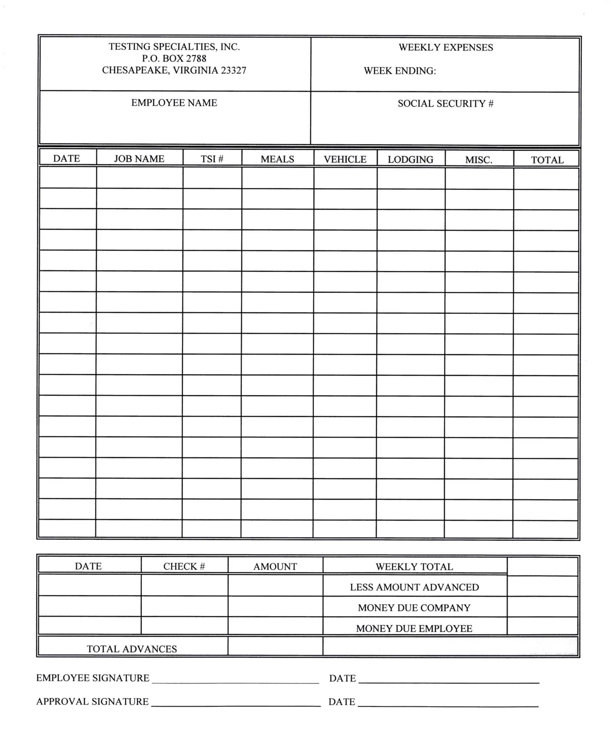 Employees With Regard To Air Balance Report Template