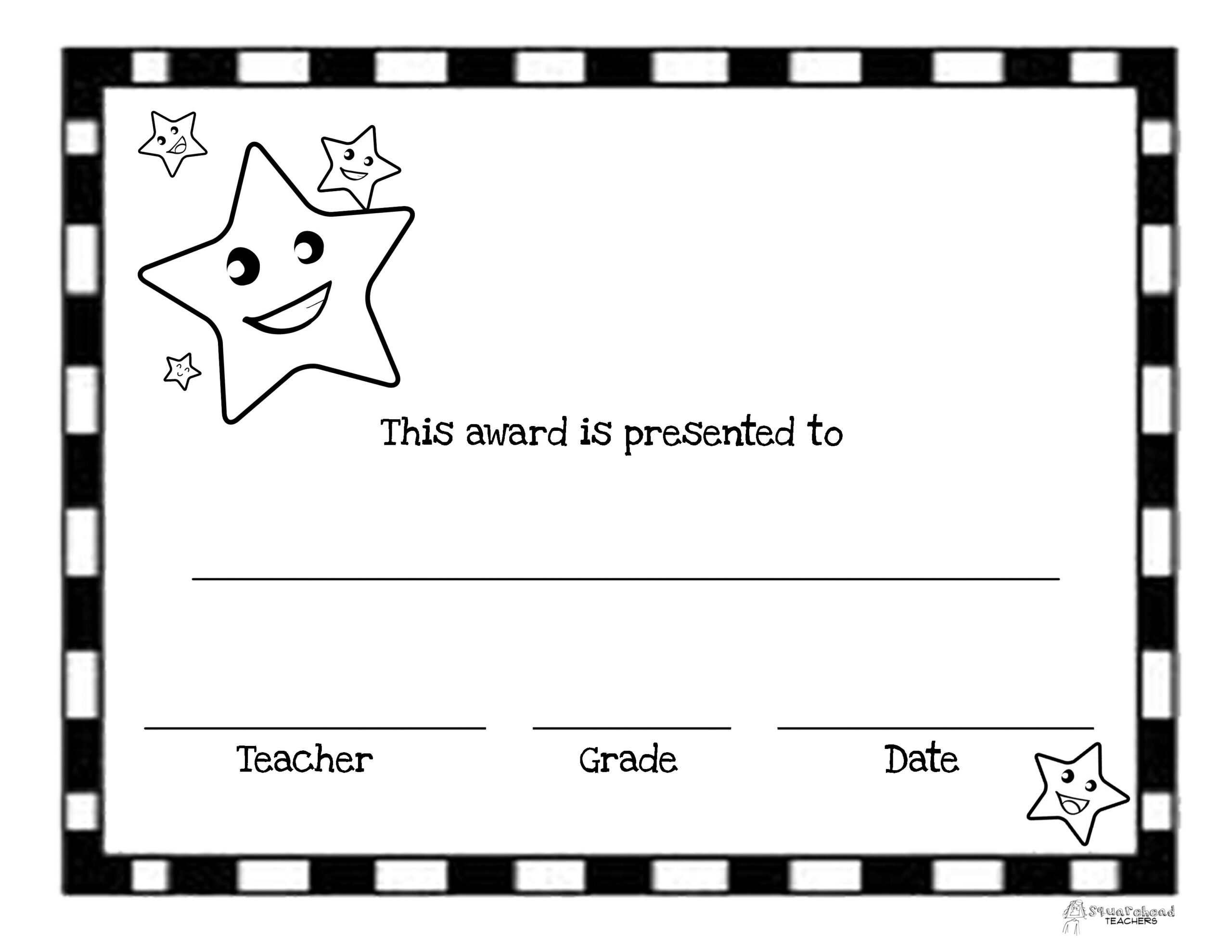 End of the Year Awards (10 Printable Certificates)  Squarehead