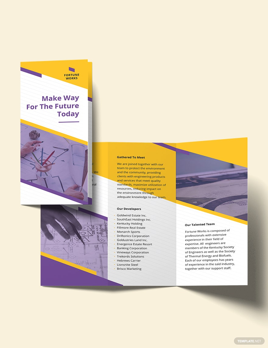 Engineering Company Brochure Templates - Design, Free, Download  In Engineering Brochure Templates Free Download