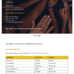 Equal Rights Nonprofit Treasurer Report Template For Treasurer Report Template Non Profit