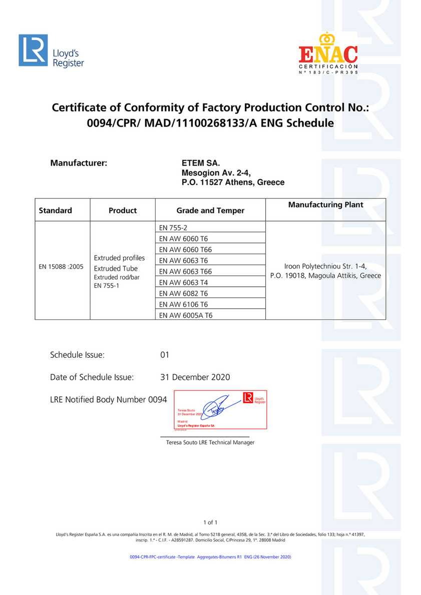 ETEM – Certificate Of Conformity – Page 10 Within Certificate Of Conformity Template