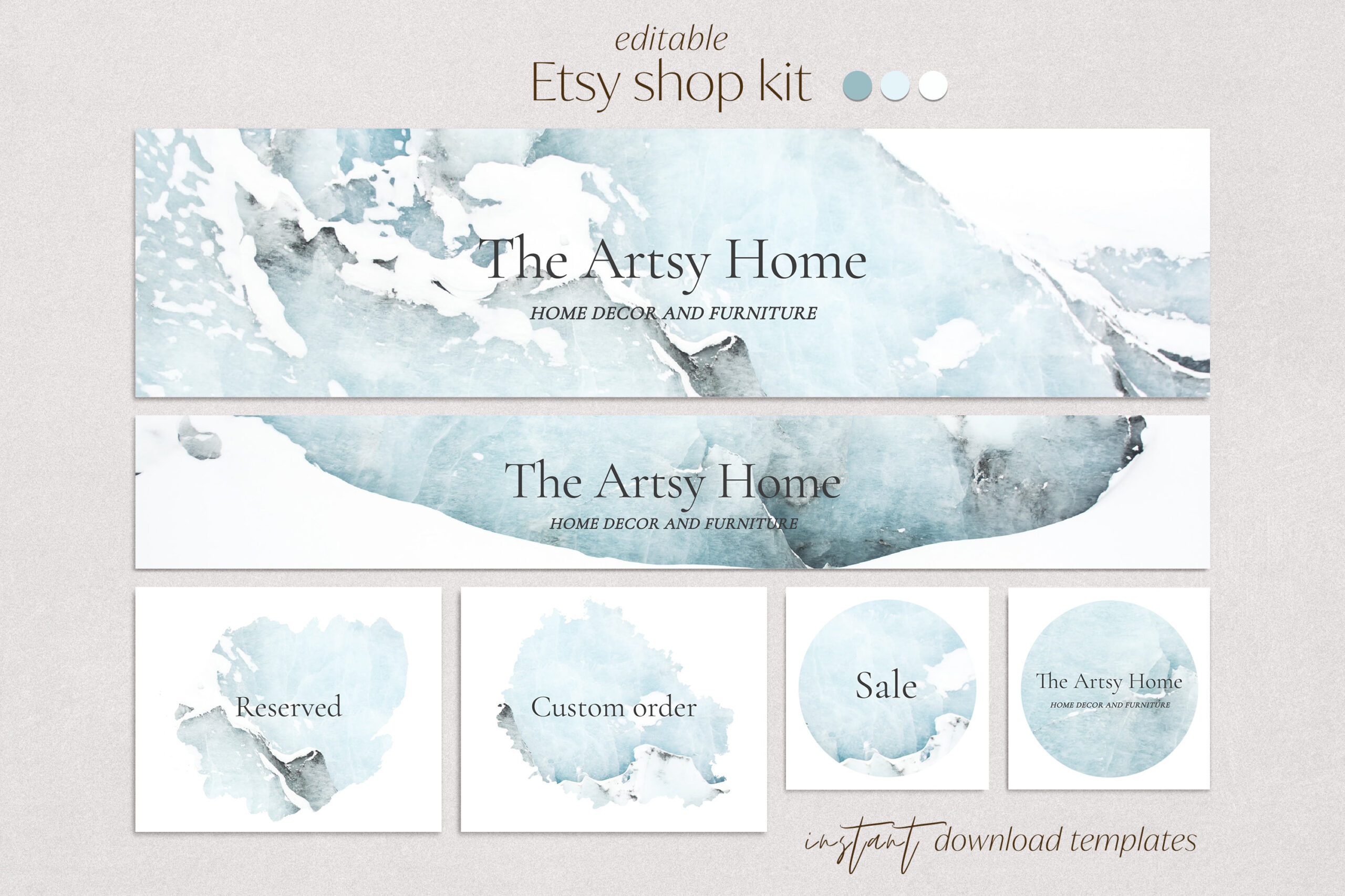 Etsy banner template - Etsy
