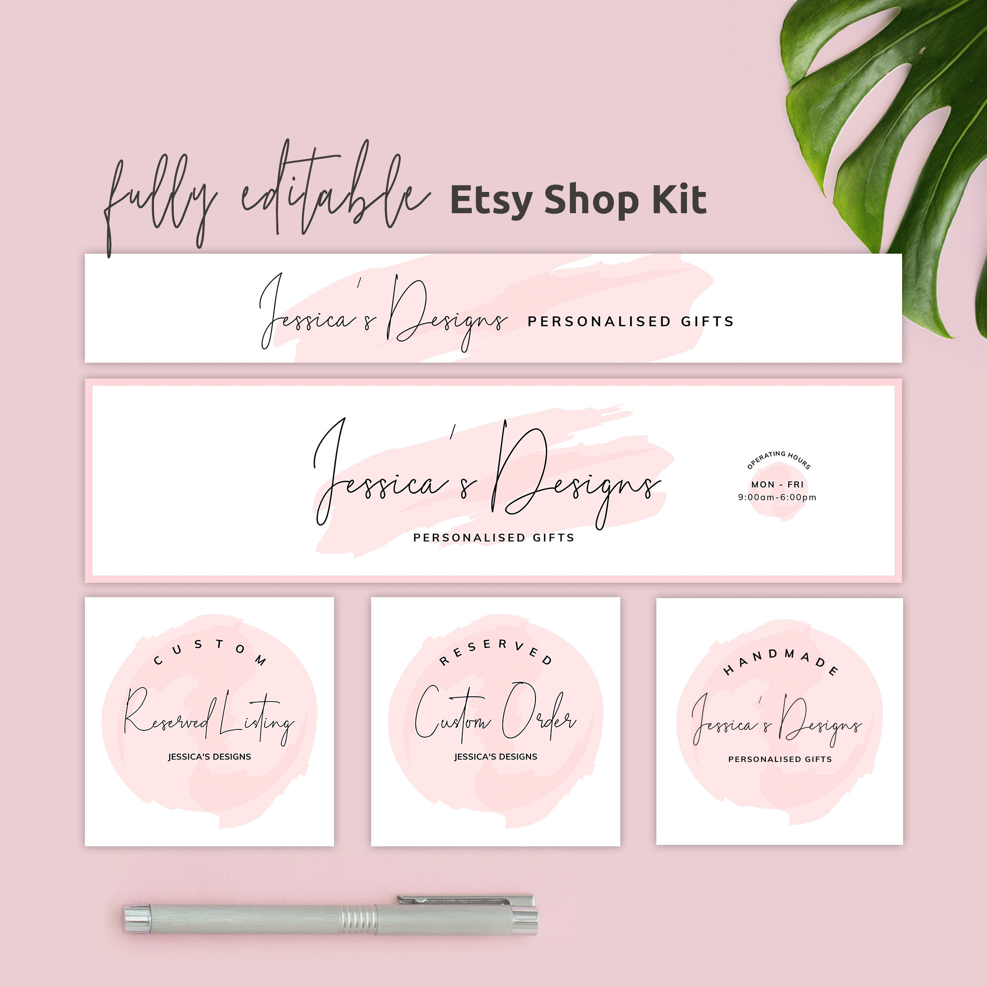 Etsy Branding Kit Etsy Shop Banner Templates Editable Esty - Etsy