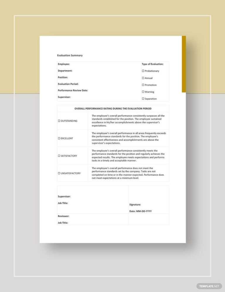 Evaluation Report Template – Google Docs, Word, Apple Pages Throughout ...