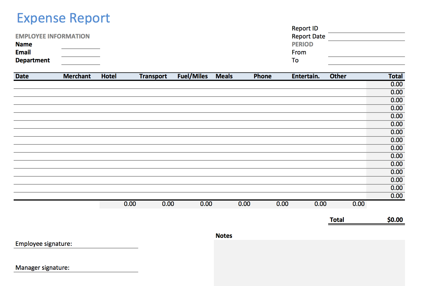 Excel Expense Report Template – KEEPEK Inside Expense Report Spreadsheet Template Excel