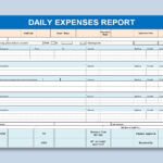 EXCEL Of Daily Expenses Report