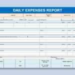 EXCEL Of Daily Expenses Report