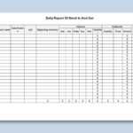 EXCEL Of Daily Report Of Stock In And Out