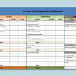 EXCEL Of Income And Expenditure Statement