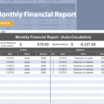 EXCEL Of Monthly Financial Report