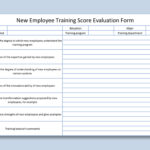 EXCEL Of New Employee Training Score Evaluation Form