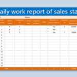 EXCEL Of Sales Staff Daily Work Report