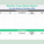 EXCEL Of Simple Team Status Report