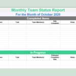 EXCEL of Simple Team Status Report.xls WPS Free Templates