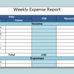 EXCEL Of Weekly Expense Report