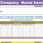 Excel Weekly Sales Status Report Template - Free Report Templates