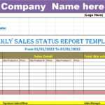 Excel Weekly Sales Status Report Template – Free Report Templates With Regard To Excel Sales Report Template Free Download