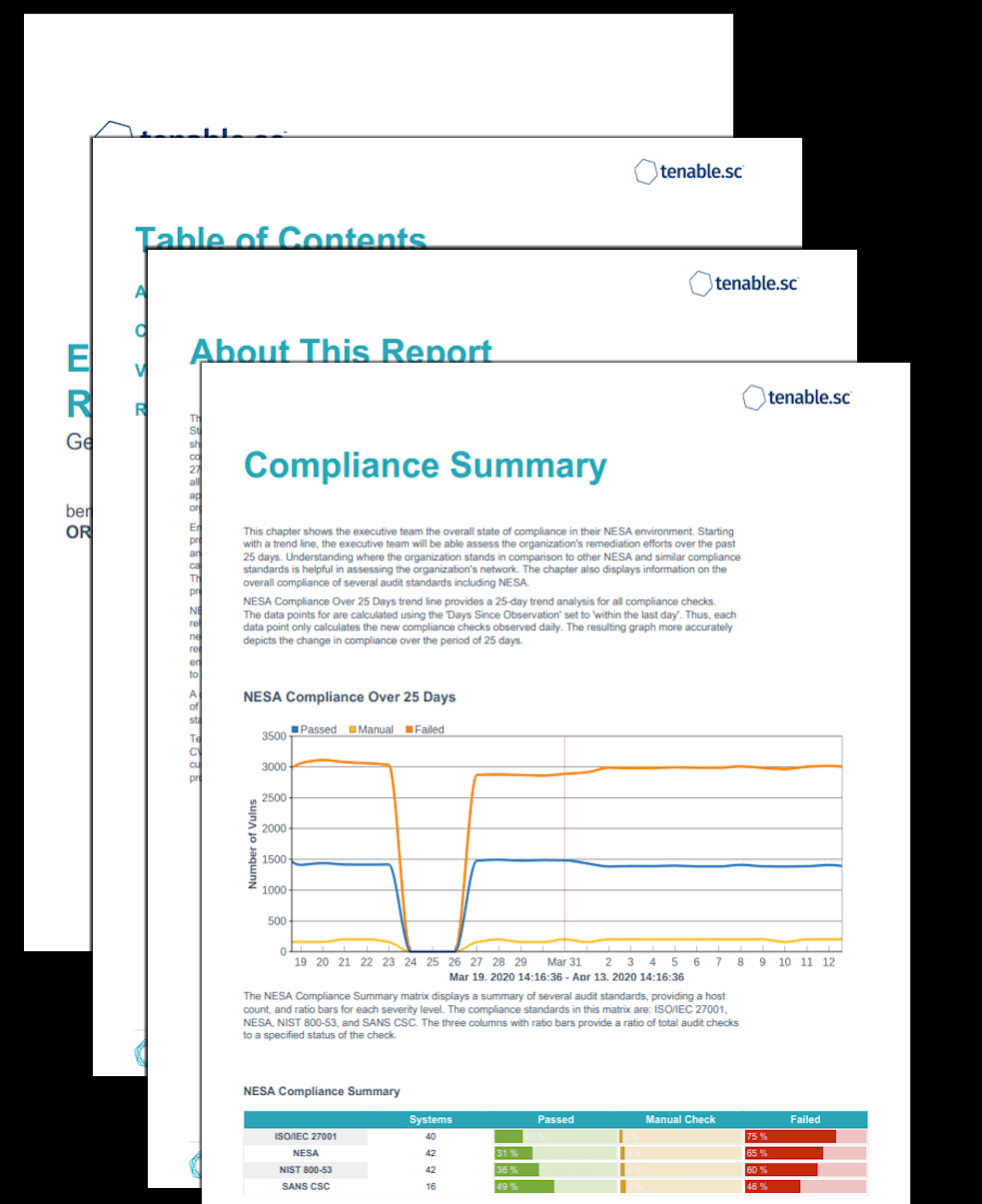 Executive NESA Summary Report - SC Report Template Tenable® Intended For Executive Summary Report Template Executive NESA Summary Report - SC Report Template Tenable® Intended For Executive Summary Report Template