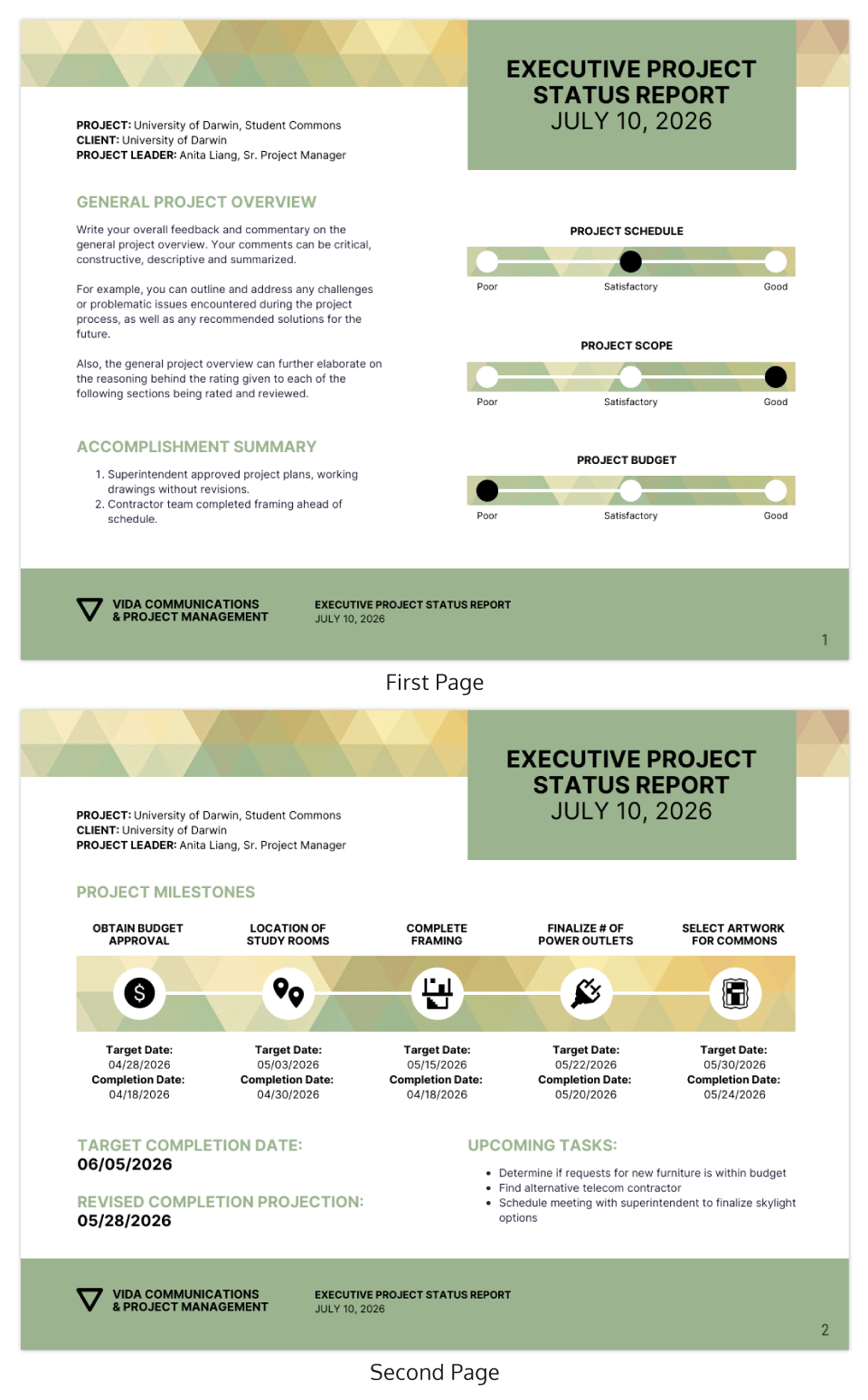 Executive Summary Project Status Report Template Rebeccachulew executive-summary-project-status-report-template-rebeccachulew