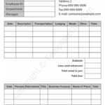 Expense Report Template Blank Printable [PDF, Excel & Word] Regarding Company Expense Report Template