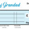 EXTRA Large Giant BLANK Cheque Bank Of Grandad Check Fun Joke Gift Present  Re Usable ANY Logo Can Be Added Pertaining To Large Blank Cheque Template