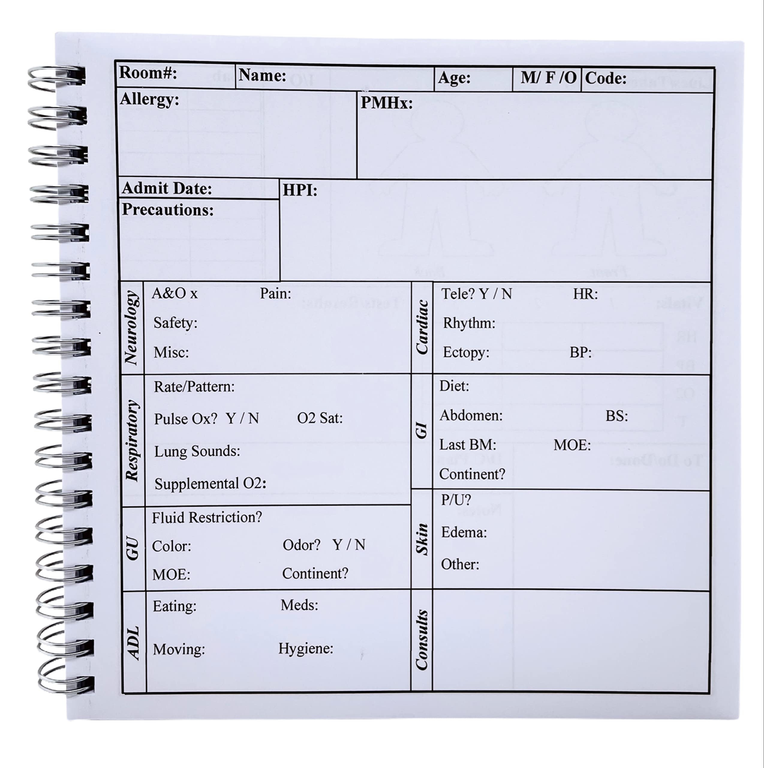 EZ Handoff (Compact Edition) - Nursing Report Made Simple! Nursing Report  Sheets / Nursing Report Sheets Notebook / Nursing Report Sheet / Nurse  Throughout Nursing Handoff Report Template