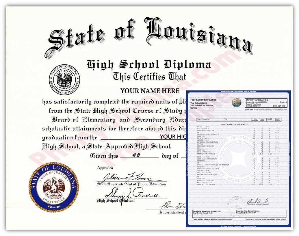 Fake Diplomas And Transcripts From Louisiana – PhonyDiploma