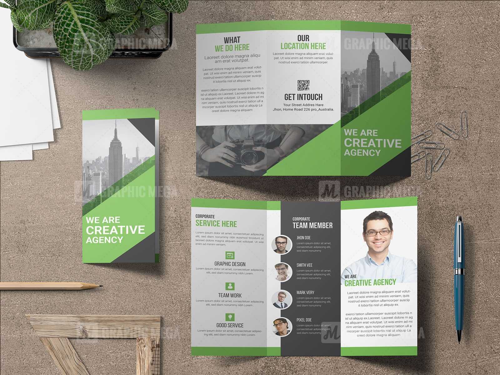 Fancy Brochure Template – Graphic Mega  Graphic Templates Store Regarding Fancy Brochure Templates