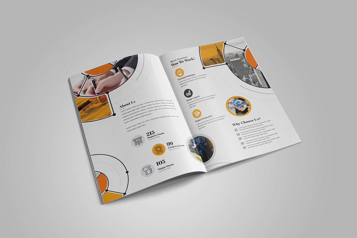 Fancy Stylish Bi Fold Brochure Template · Graphic Yard  Graphic  Within Fancy Brochure Templates
