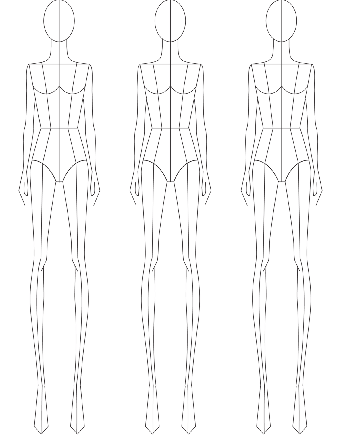 Image 6 for Blank Model Sketch Template