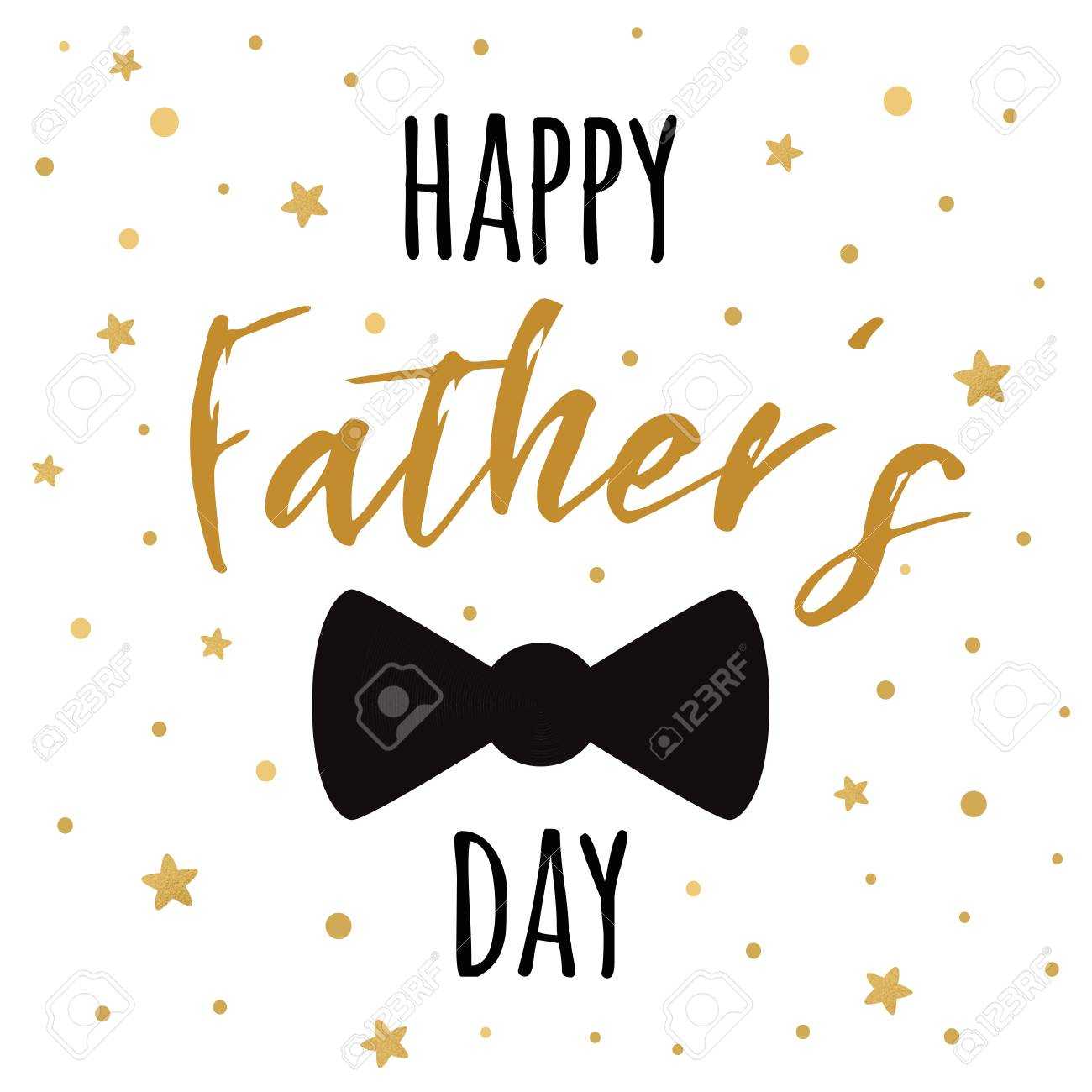 Fathers Day Banner Design With Lettering, Black Bow Tie Butterfly  Regarding Tie Banner Template