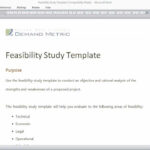 Feasibility Study Template With Technical Feasibility Report Template