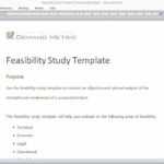 Feasibility Study Template With Technical Feasibility Report Template