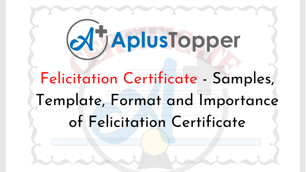 Felicitation Certificate  Samples, Template, Format and  Pertaining To Felicitation Certificate Template