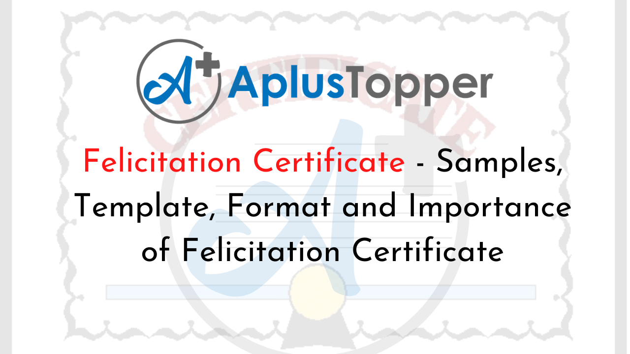 Felicitation Certificate  Samples, Template, Format And  Pertaining To Felicitation Certificate Template