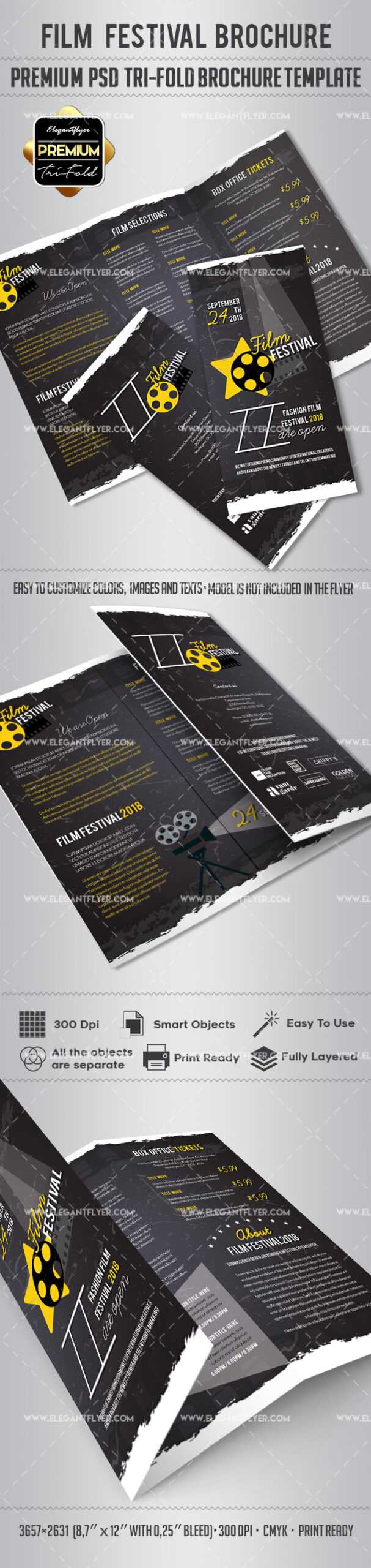 Film Festival Brochure Design  By ElegantFlyer Inside Film Festival Brochure Template