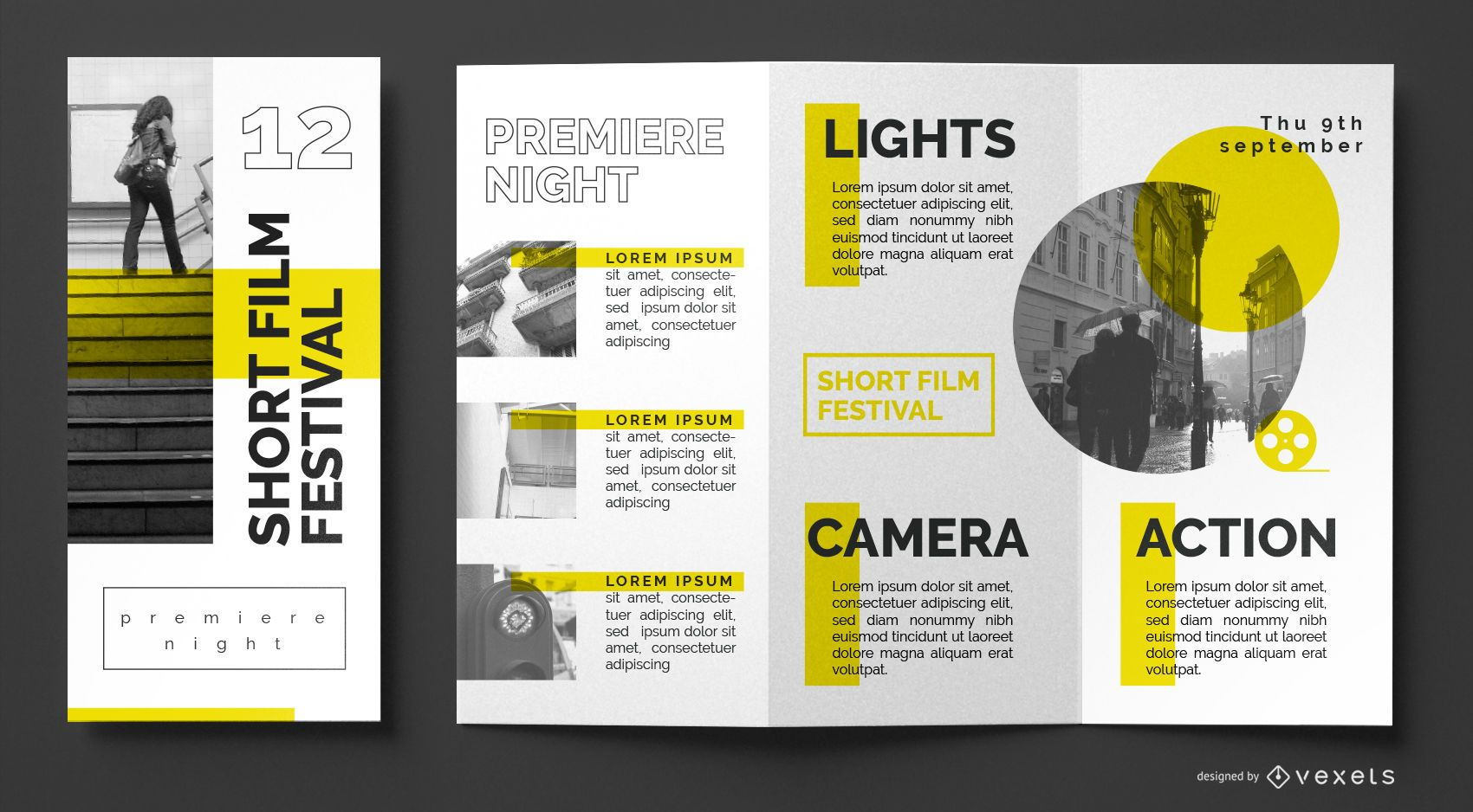Film Festival Broschüre Vorlage - Vektor Download Within Film Festival Brochure Template