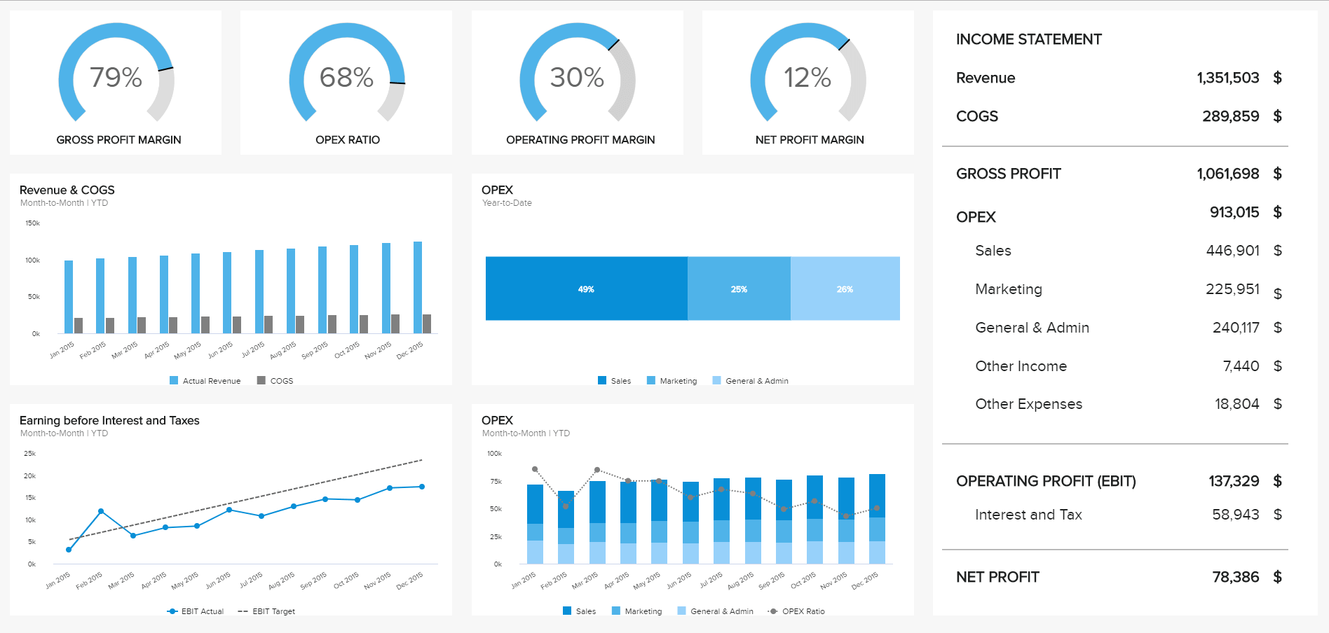 Financial Report Examples For Monthly Statements & Reports In Flexible Budget Performance Report Template