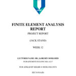 Finite Element Analysis Project Report  PDF  Finite Element  Within Fea Report Template