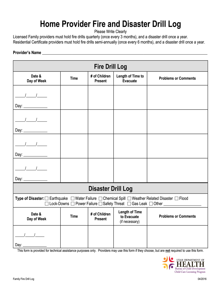 Fire Drill Log And Emergency Evacuation Drill Log: Fill Out & Sign  Within Fire Evacuation Drill Report Template