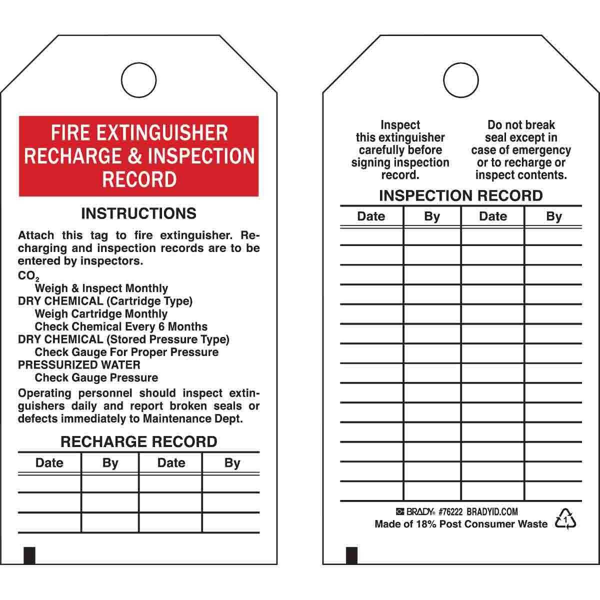 Fire Extinguisher Monthly Inspection Card,New Daily Offers  In Fire Extinguisher Certificate Template