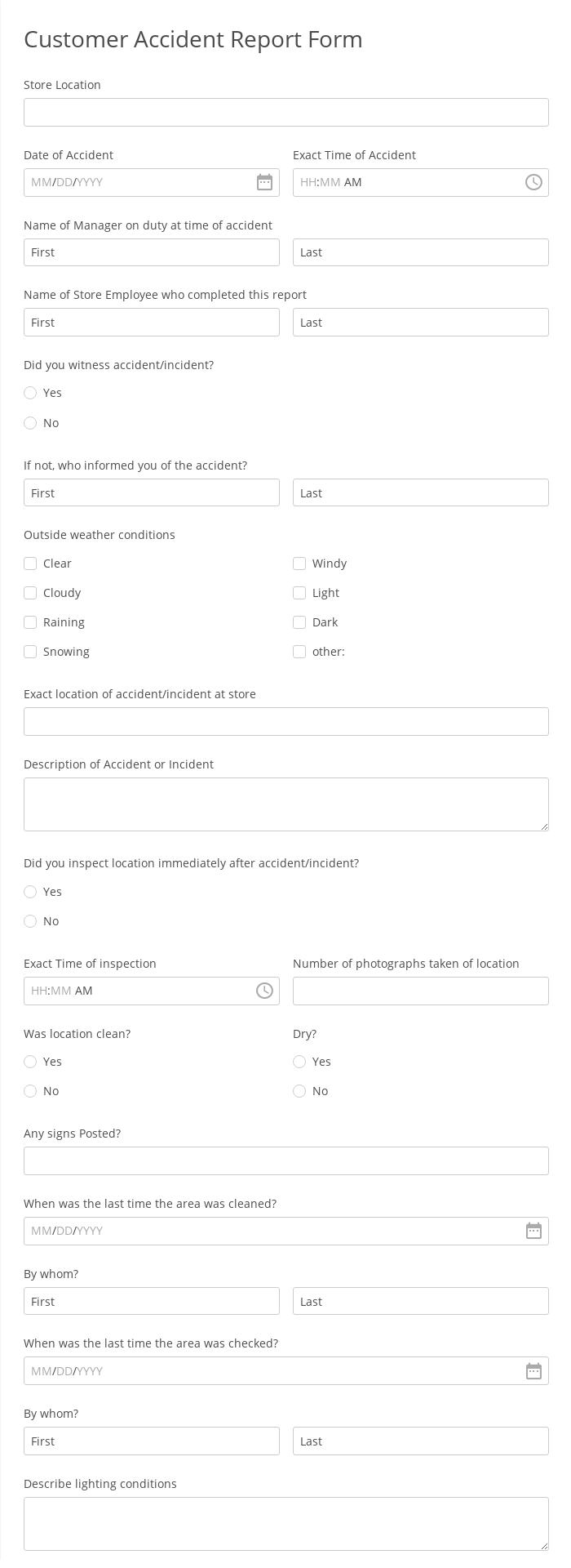 Fire Incident Report Form Template  10 Form Builder Throughout School Incident Report Template