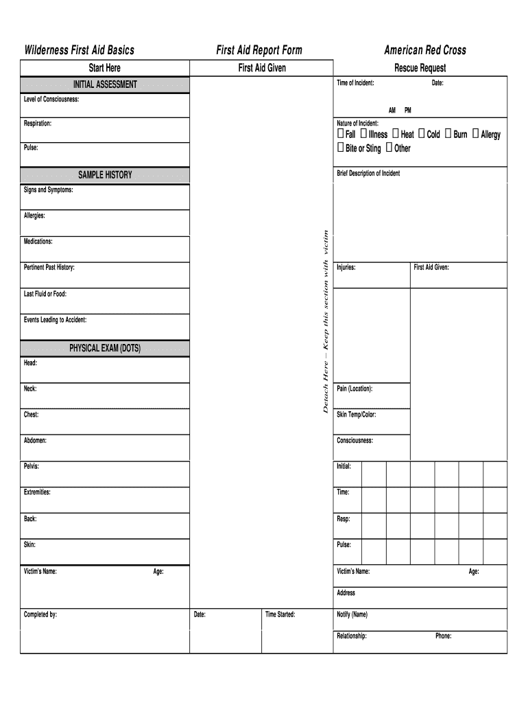 first aid report form: Fill out & sign online  DocHub Inside First Aid Incident Report Form Template